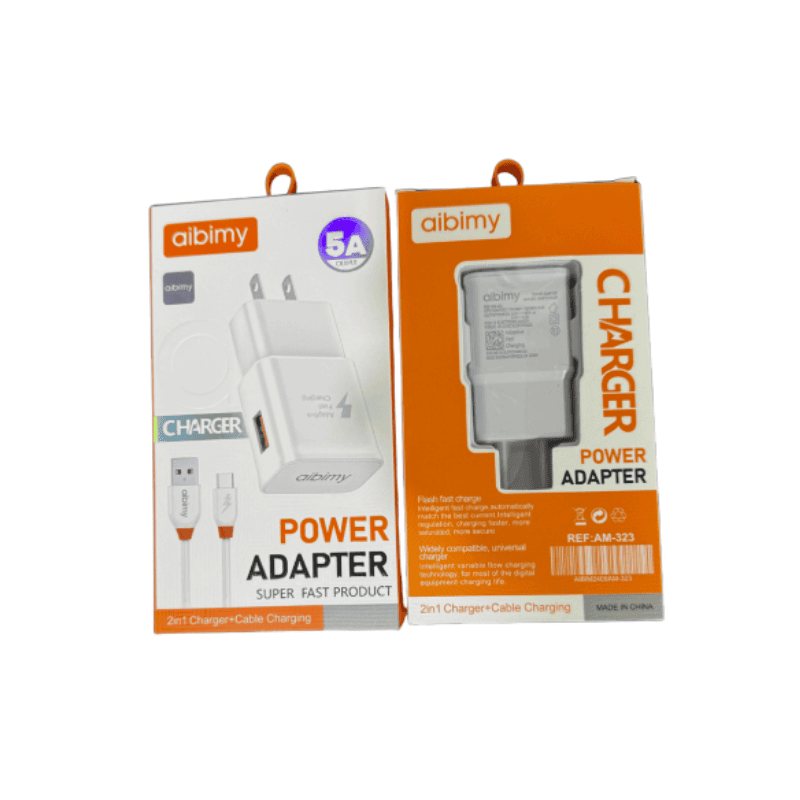 Cargador Aibimy 2 en 1 carga rápida Tipo C AM-323