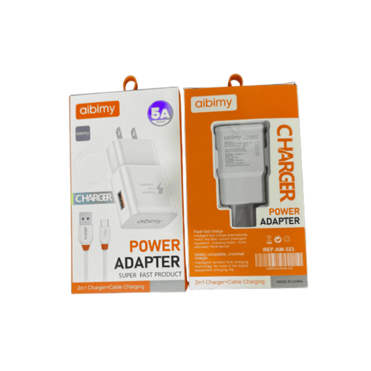 Cargador Aibimy 2 en 1 carga rápida Tipo C AM-323